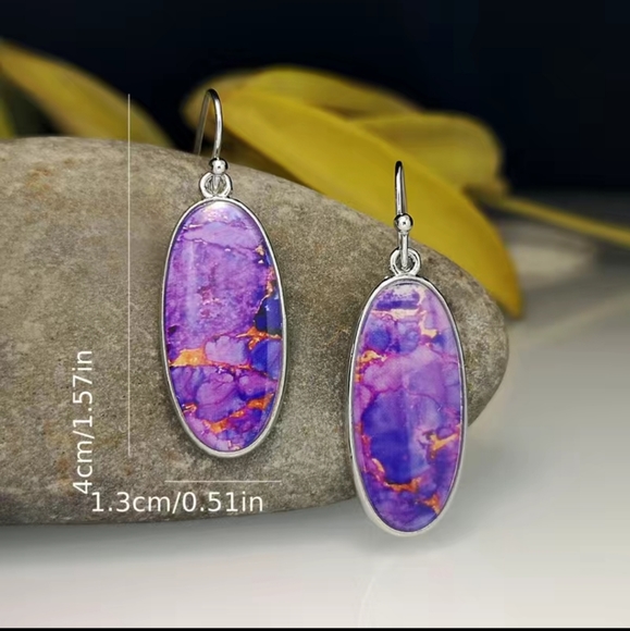 NWT Purple Earrings - Picture 6 of 6
